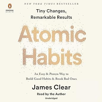 Cover of Atomic Habits by James Clear, essential for students building productive routines