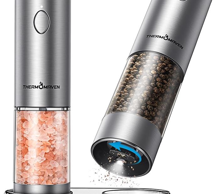 ThermoMaven Electric Salt and Pepper Grinder Set