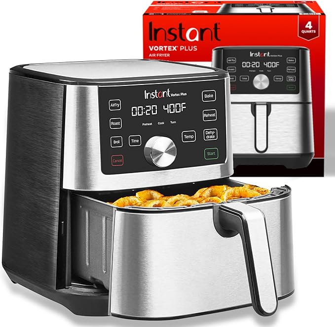 Instant Pot Vortex Plus 4QT Air Fryer, Custom Program Options, 6-in-1 Functions Crisps, Broils, Roasts, Dehydrates, Bakes, Reheats, 100+ In-App Recipes, from the Makers of Instant Pot, Stainless Steel. Shop Best Products