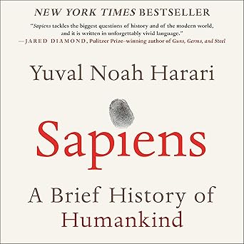 Sapiens by Yuval Noah Harari cover image, ideal for students exploring human history