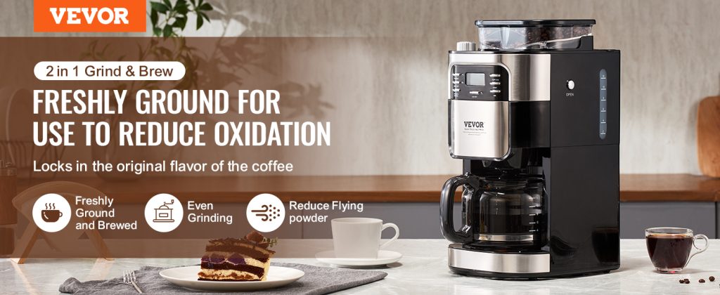 VEVOR Coffee Maker with Grinder Review