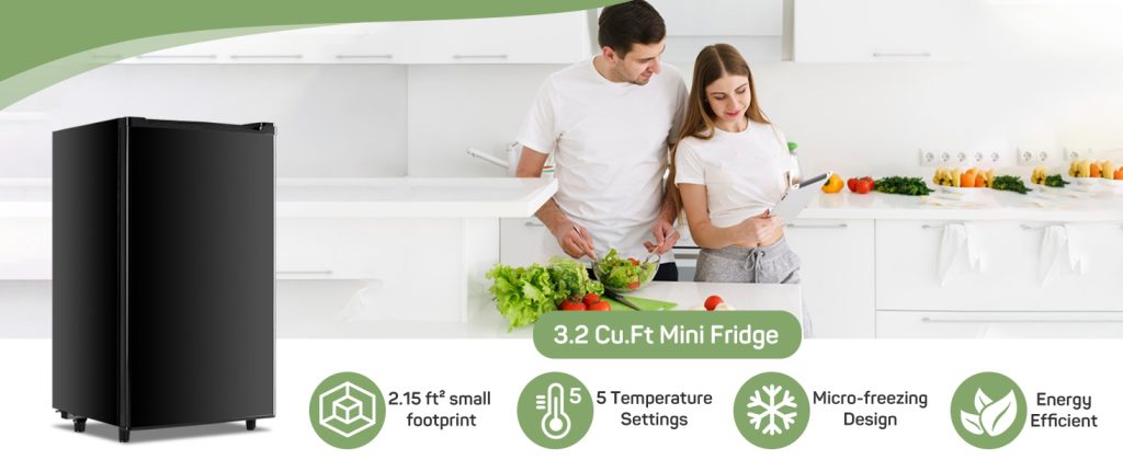 Zibbizo Upgraded Mini Fridge for Bedroom 3.2 Cu.Ft Review