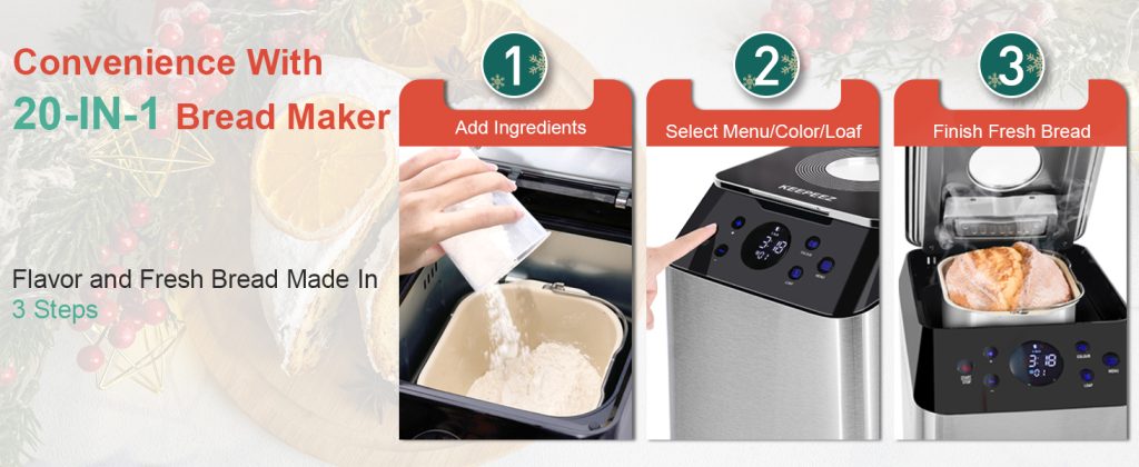 3LB Larger & 20-in-1 Ultra Quiet Bread Maker Machine Review