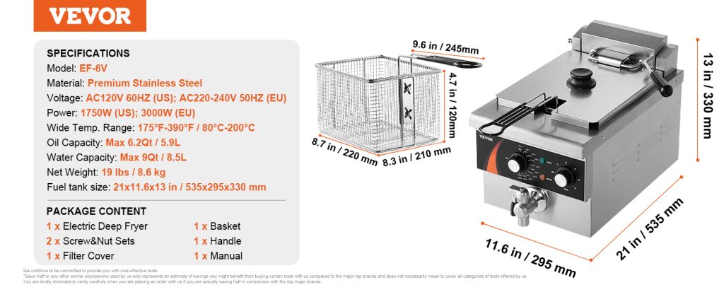 VEVOR Commercial Deep Fryer Review